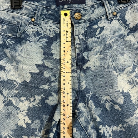 Adrienne Vittadini Women’s Jeans Floral Blue and White Size 10 - Picture 5 of 7